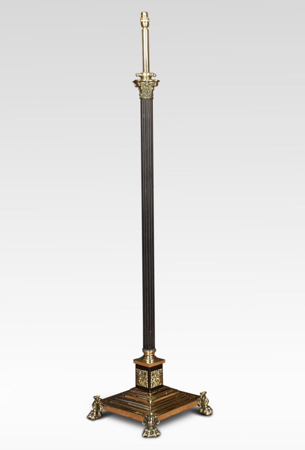 Brass standard lamp