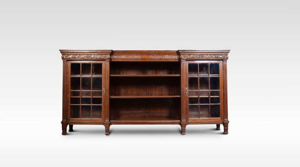 Large Maple & Co mahogany bookcase