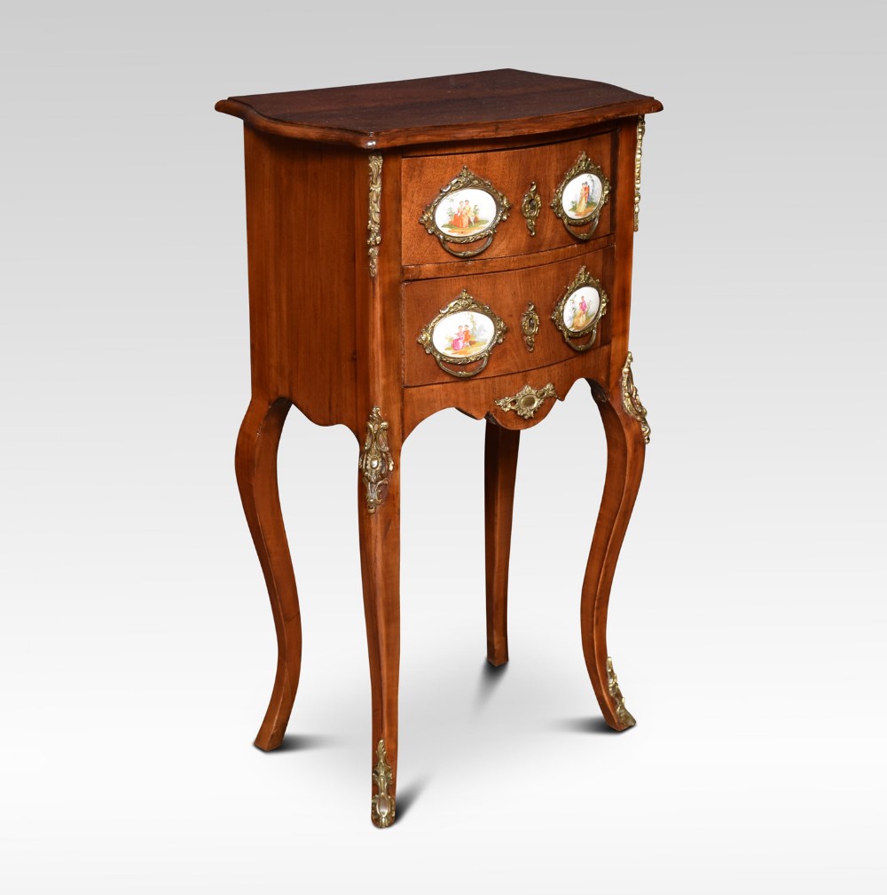 French Walnut and Gilt Metal Chest of Drawers