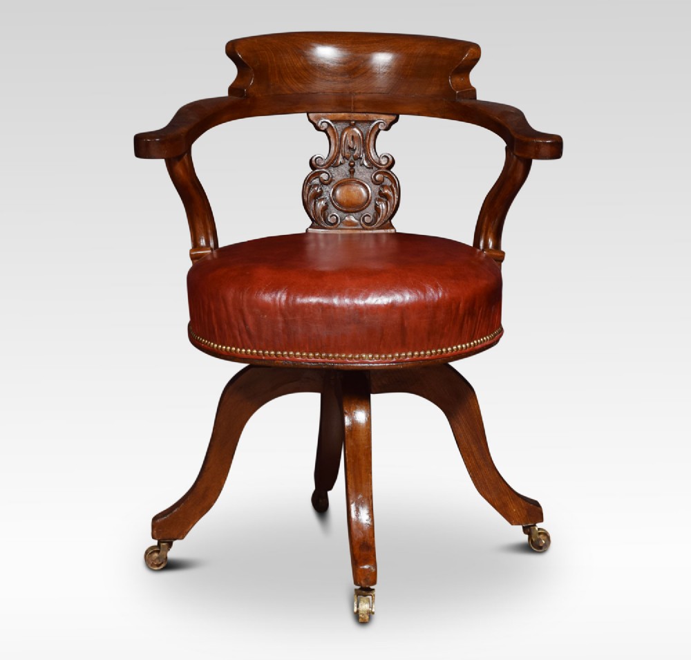 Mahogany captains office chair