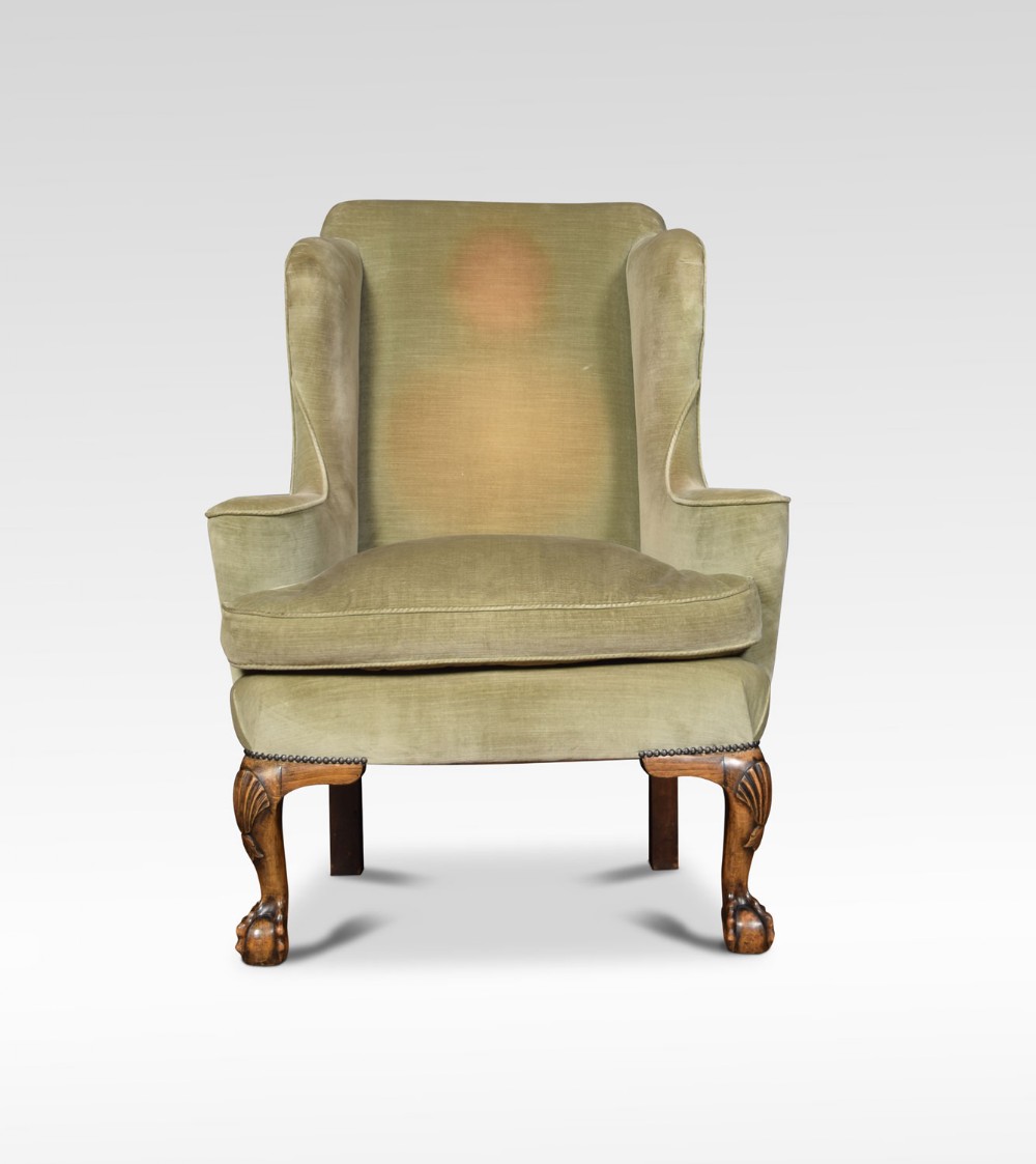 Georgian style wingback armchair