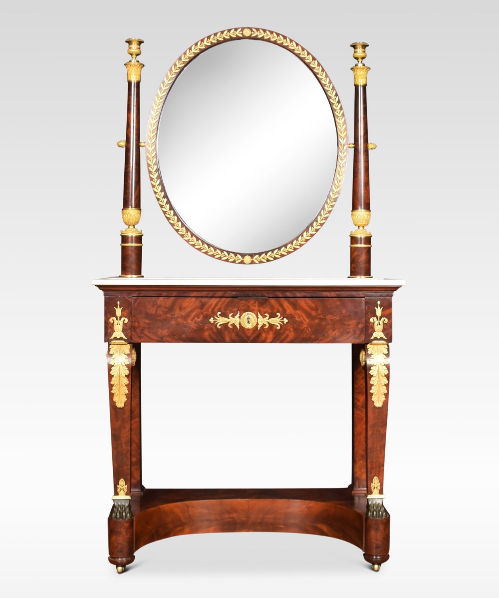 French ormolu mounted empire dressing table