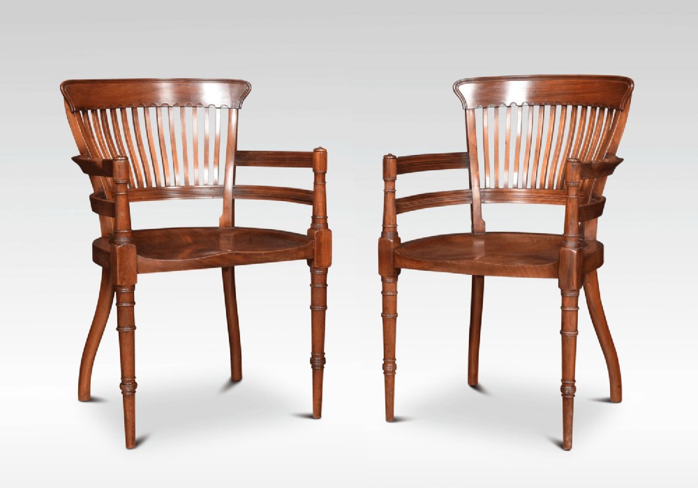 Pair of Aesthetic Movement armchairs by E W Godwin