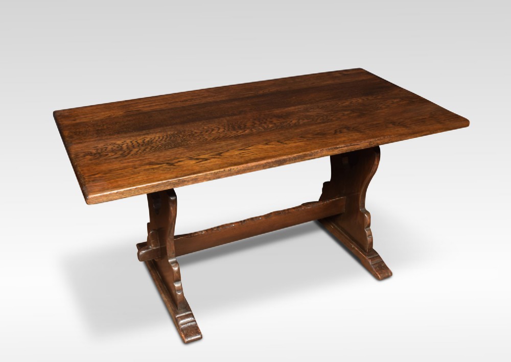 Oak plank top refectory table