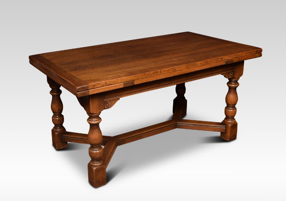 Oak draw leaf refectory table