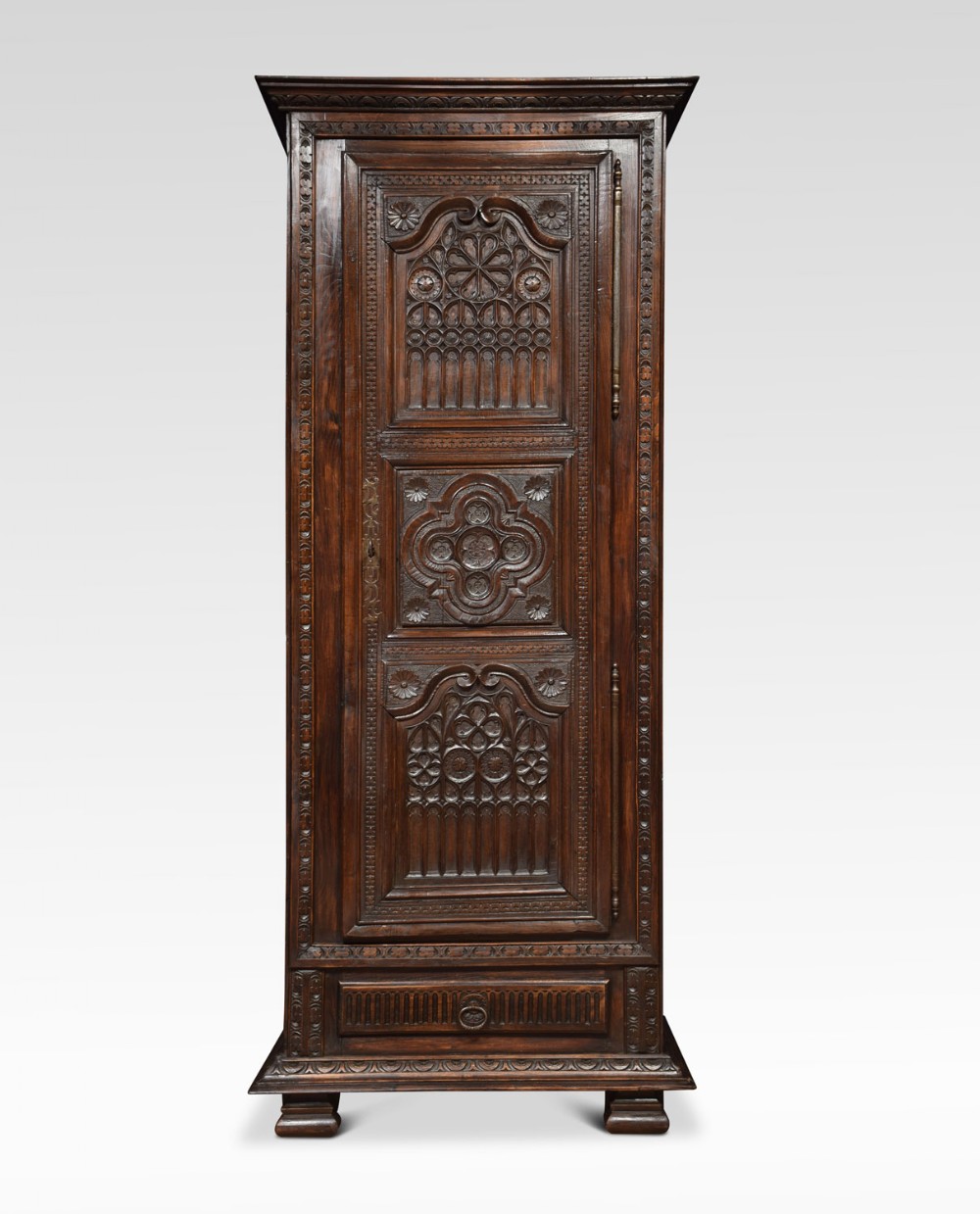 Narrow carved hall robe