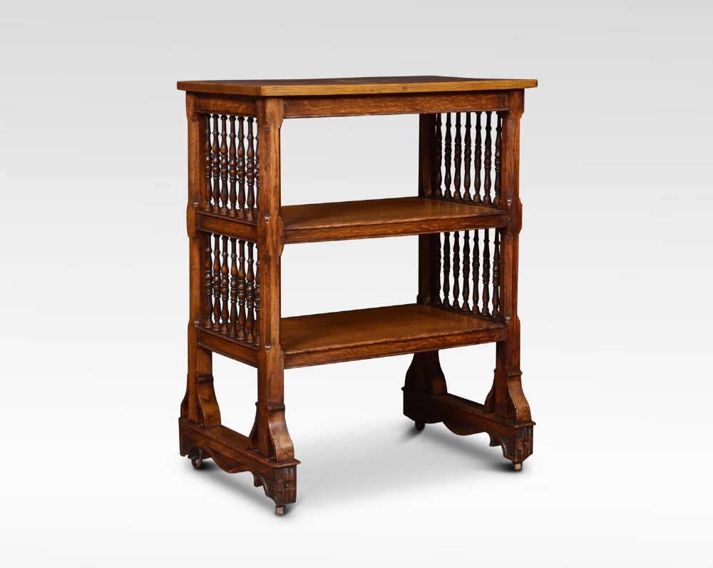 Gothic revival oak book table