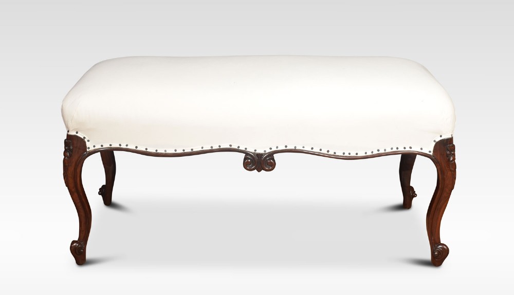 Rosewood framed salon stool