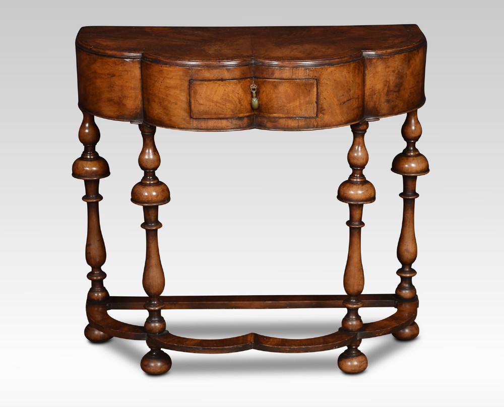 Figured walnut side table