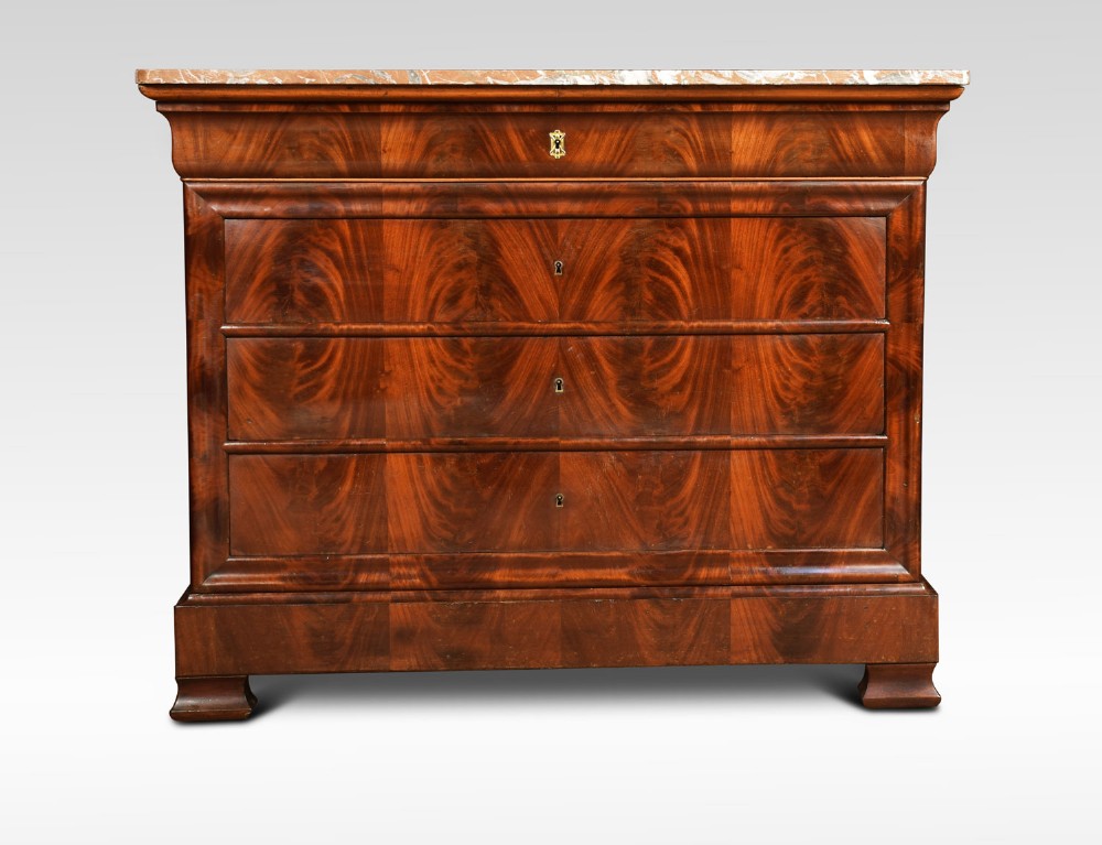 Mahogany Biedermeier chest of drawers