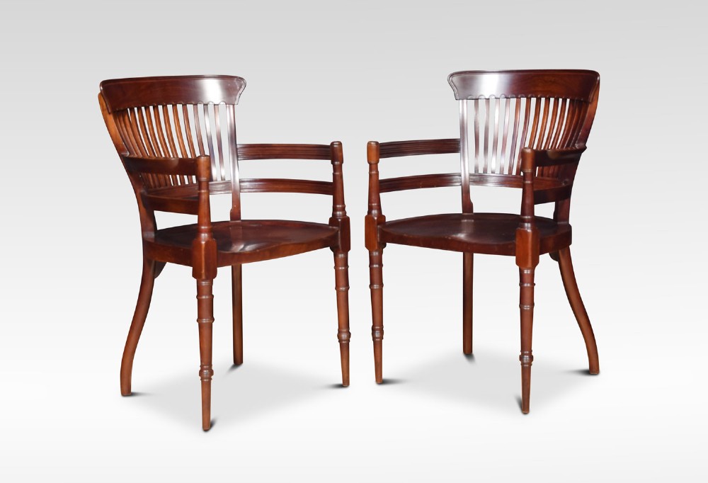 Pair of Aesthetic Movement armchairs by E W Godwin