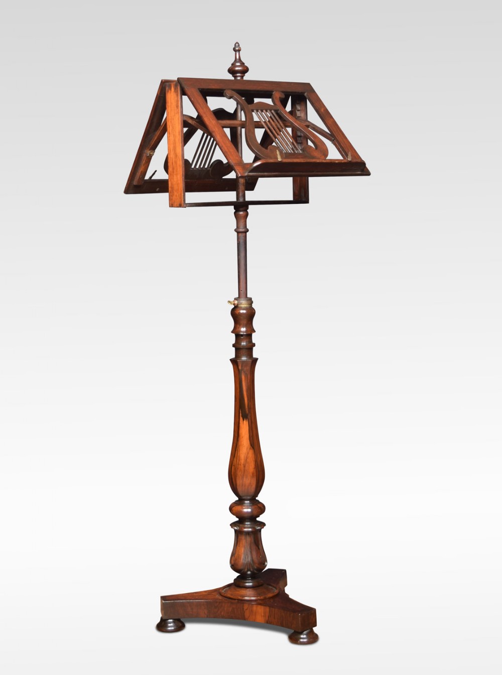 19th Century rosewood lyre duet music stand
