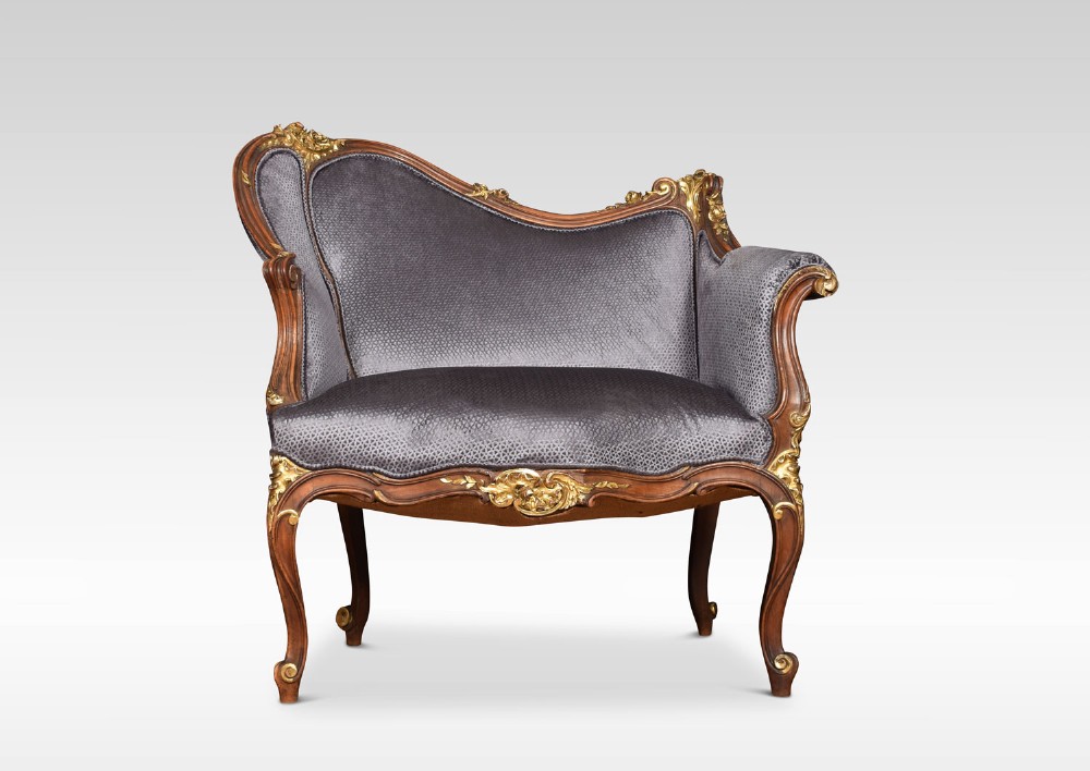 Louise XV gilded salon chair
