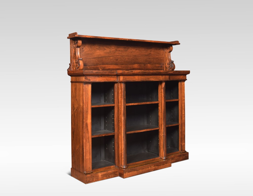 Regency rosewood open bookcase by John Kendall