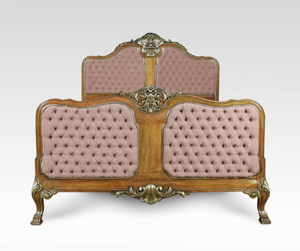 Walnut and Parcel gilt king size bed