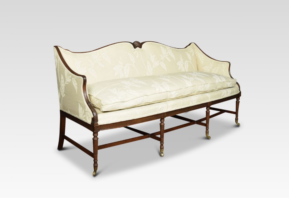 Mahogany Regency style three seater settee