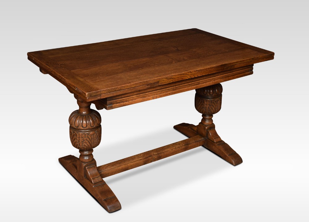 Oak draw leaf refectory table