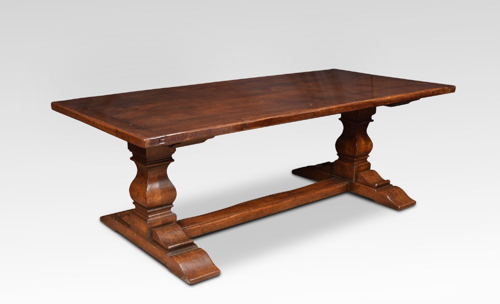 17th century style oak refectory table