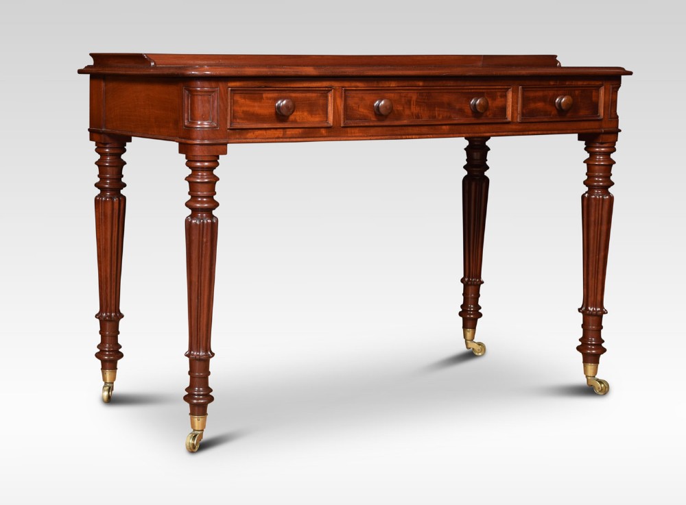 Mahogany three drawer dressing table