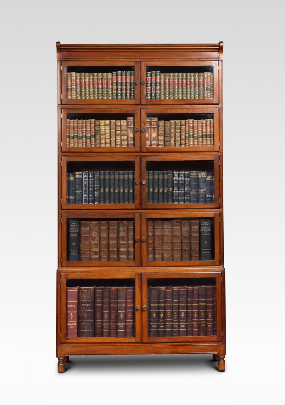 Mahogany five sectional bookcase