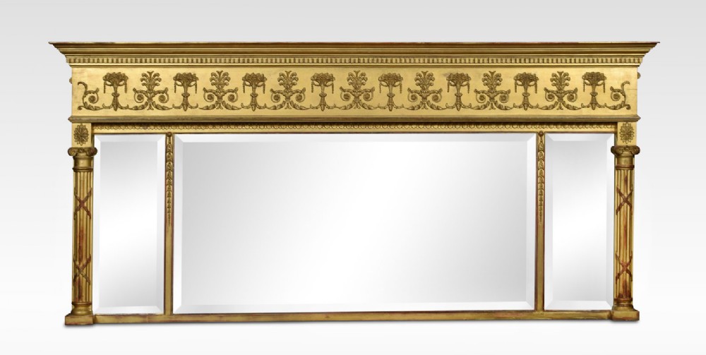 19th Century French gilded overmantel mirror