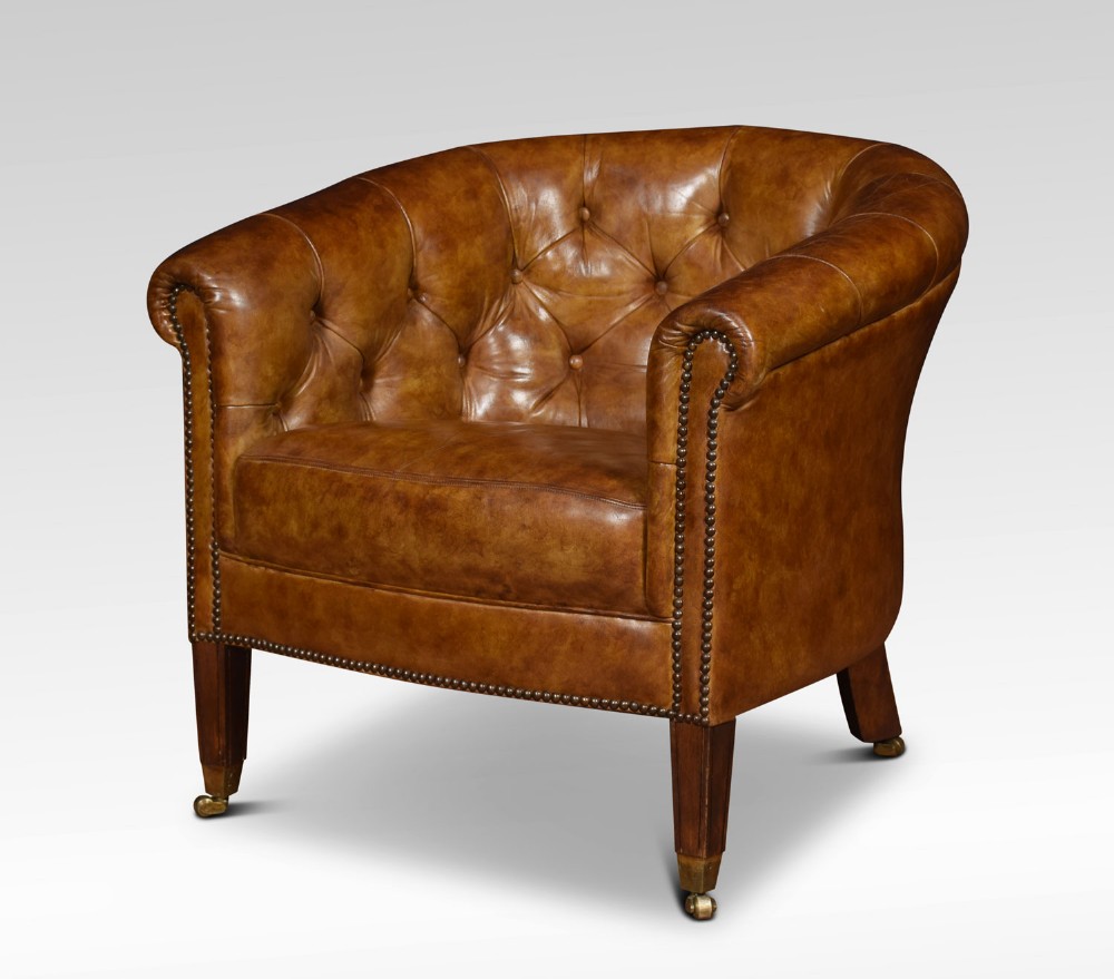 Leather club chair