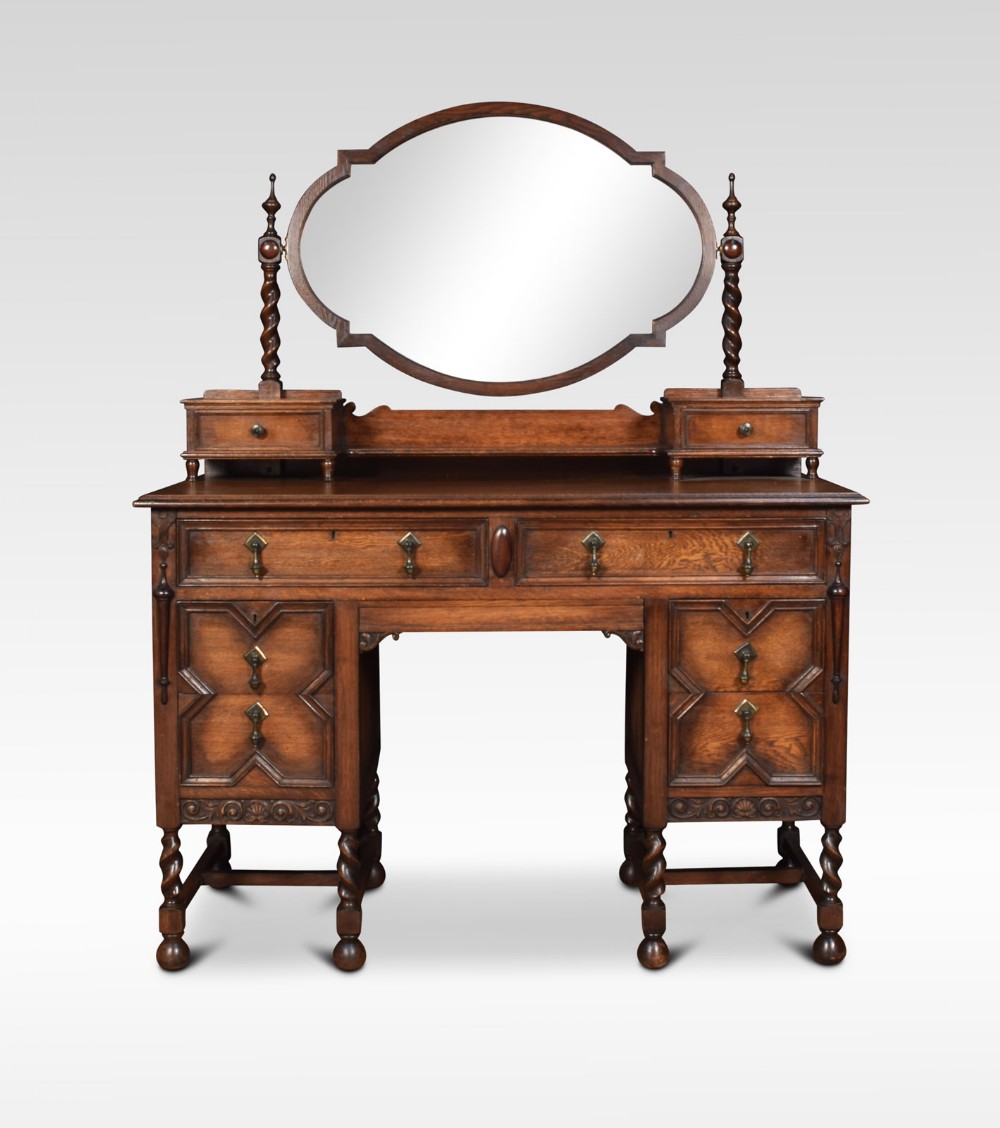 Oak Jacobean Style Dressing Table