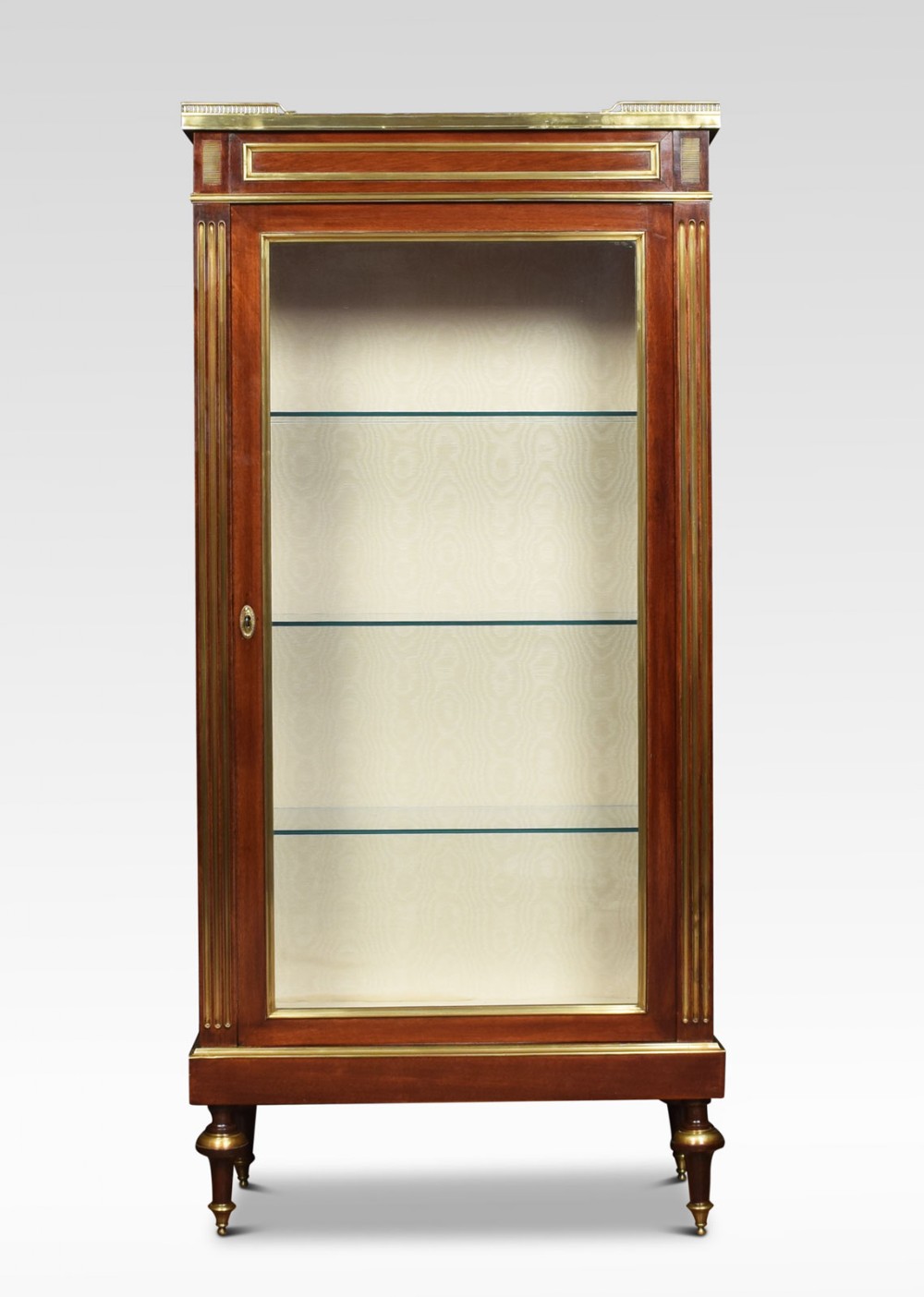  French walnut vitrine cabinet