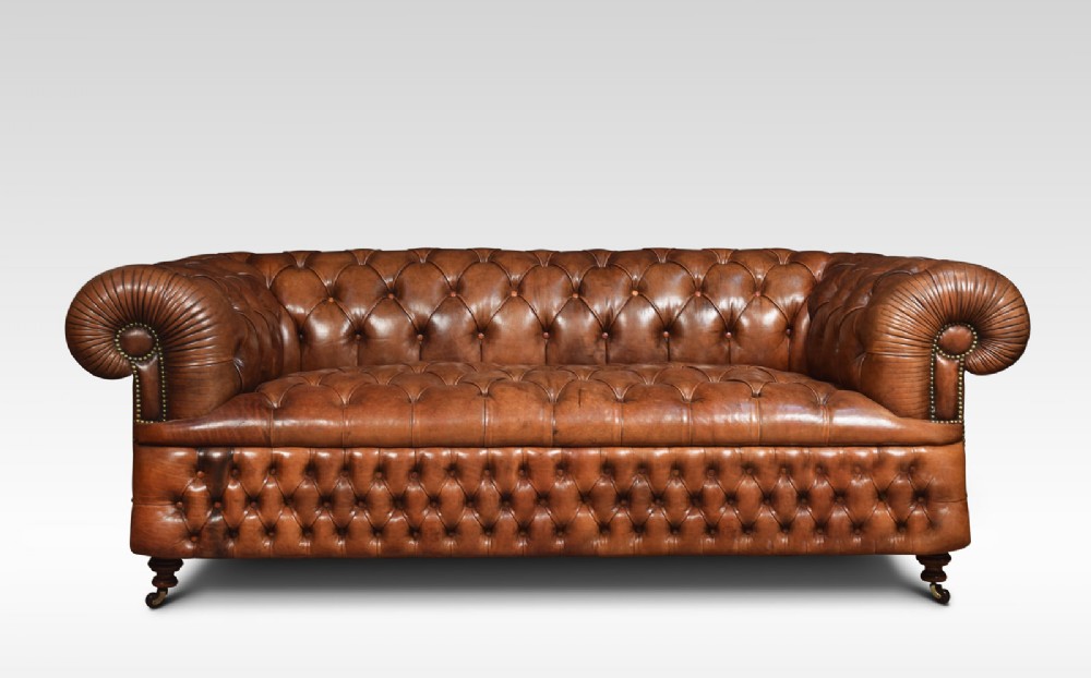 Brown Leather chesterfield