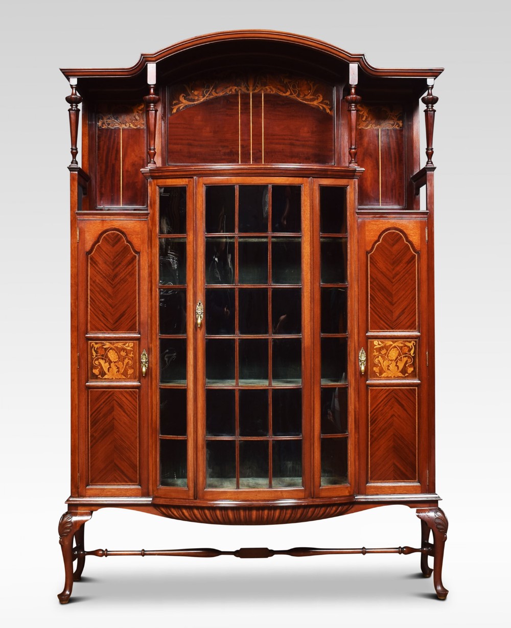 Art Nouveau Inlaid Display Cabinet