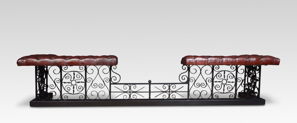 Substantial wrought iron club fender