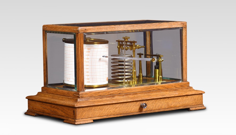 Oak cased barograph
