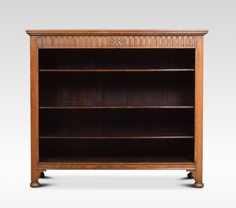 oak open bookcase