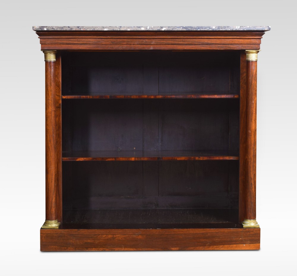 Regency rosewood open bookcase