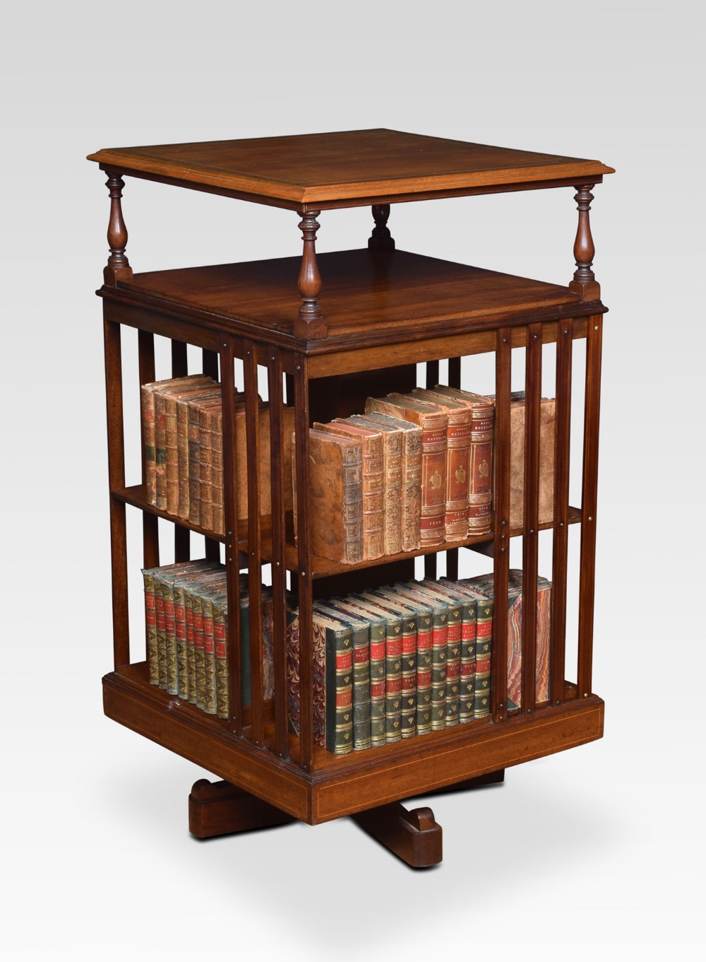 Edwardian mahogany revolving bookcase