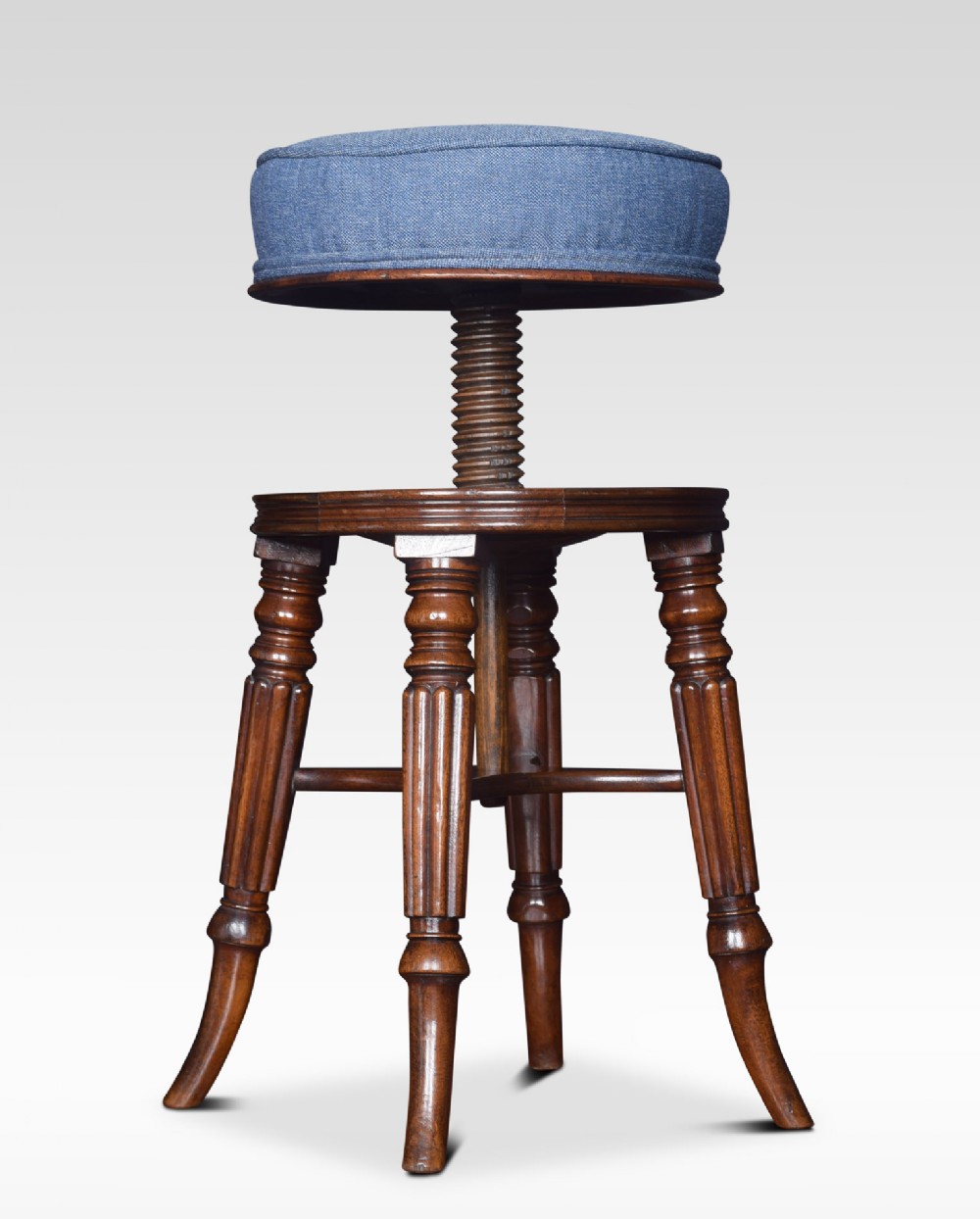 Mahogany ajustable stool