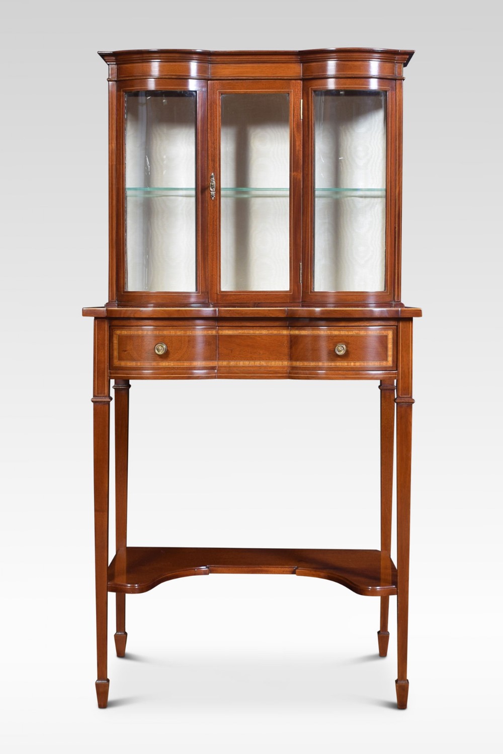Mahogany and string inlaid cabinet