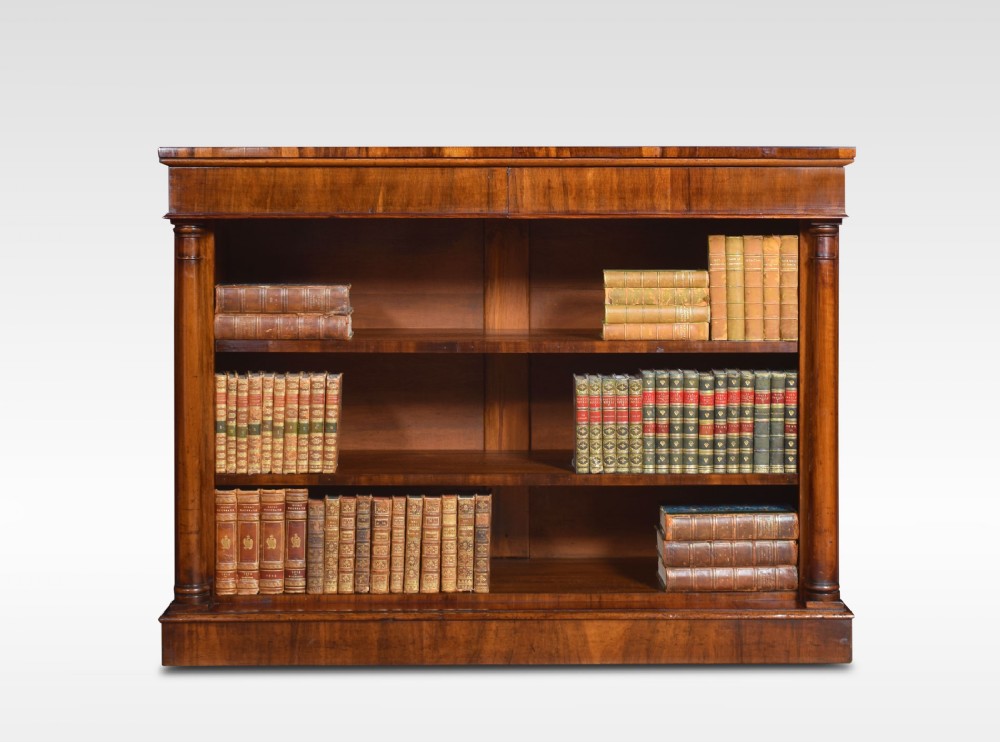 Regency rosewood open bookcase