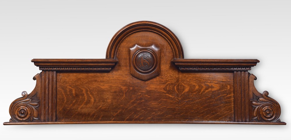 Oak overdoor pediment