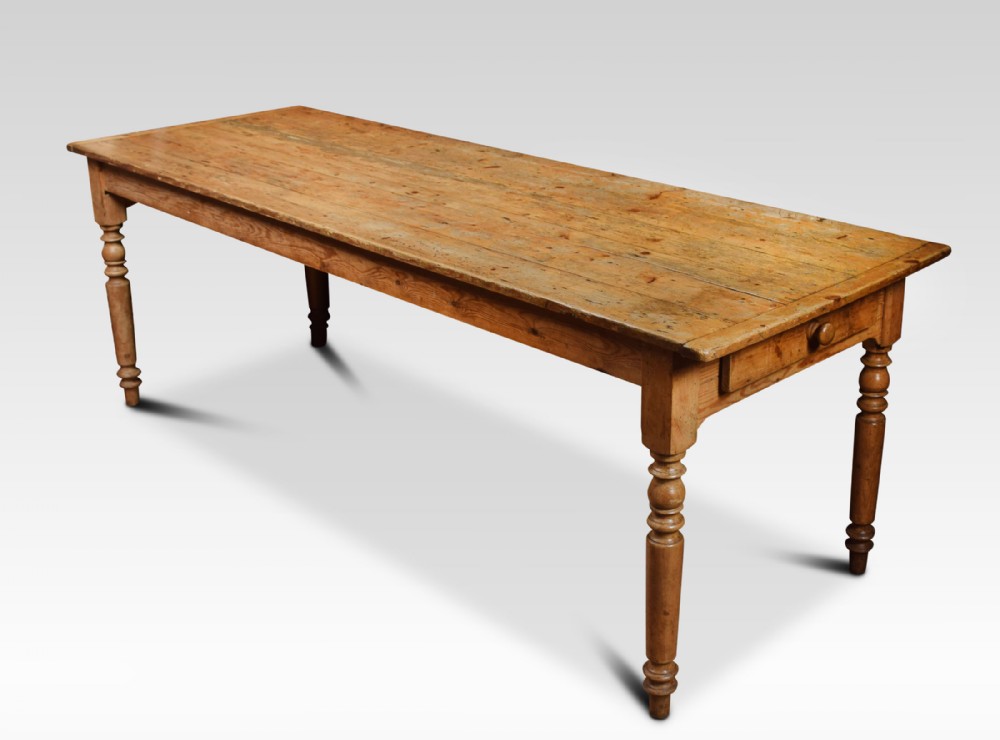 Large pine kitchen dining refectory table