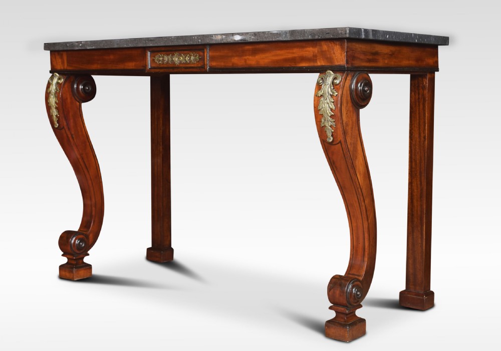 Empire mahogany and marble topped console table View II