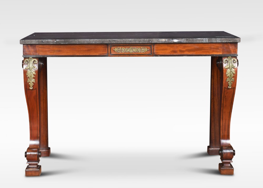 Empire mahogany and marble topped console table View III