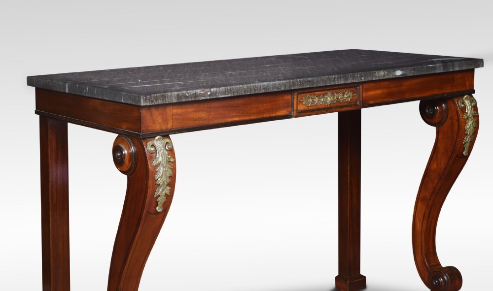 Empire mahogany and marble topped console table View VIII