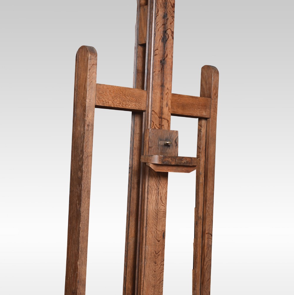 Oak artist’s fully adjustable studio easel View II