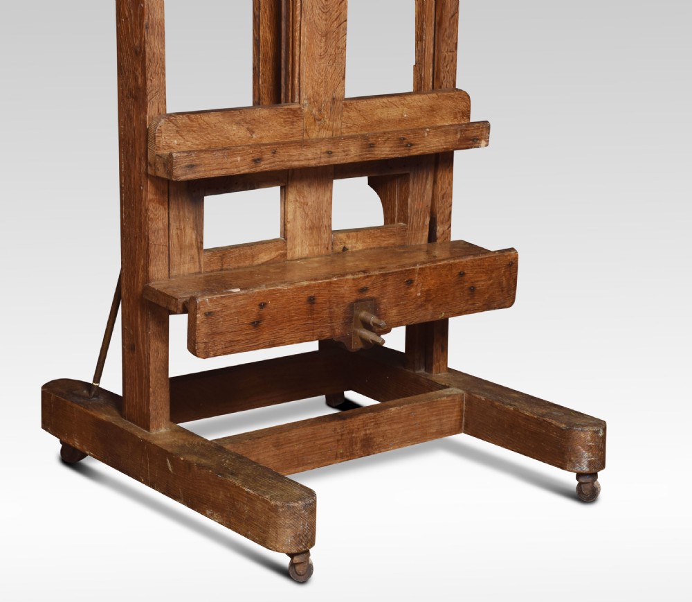 Oak artist’s fully adjustable studio easel View IV