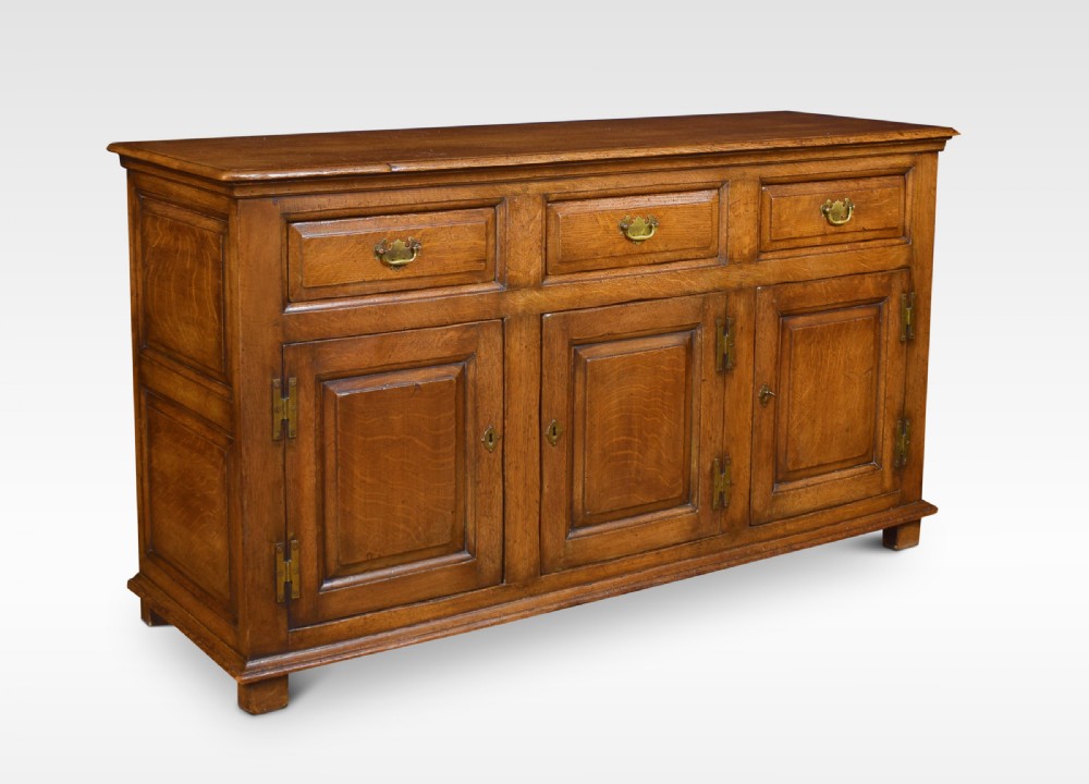 Three drawer oak dresser base View II