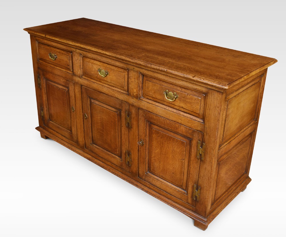 Three drawer oak dresser base View III