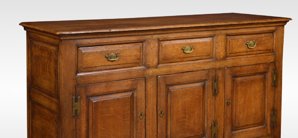 Three drawer oak dresser base View VI