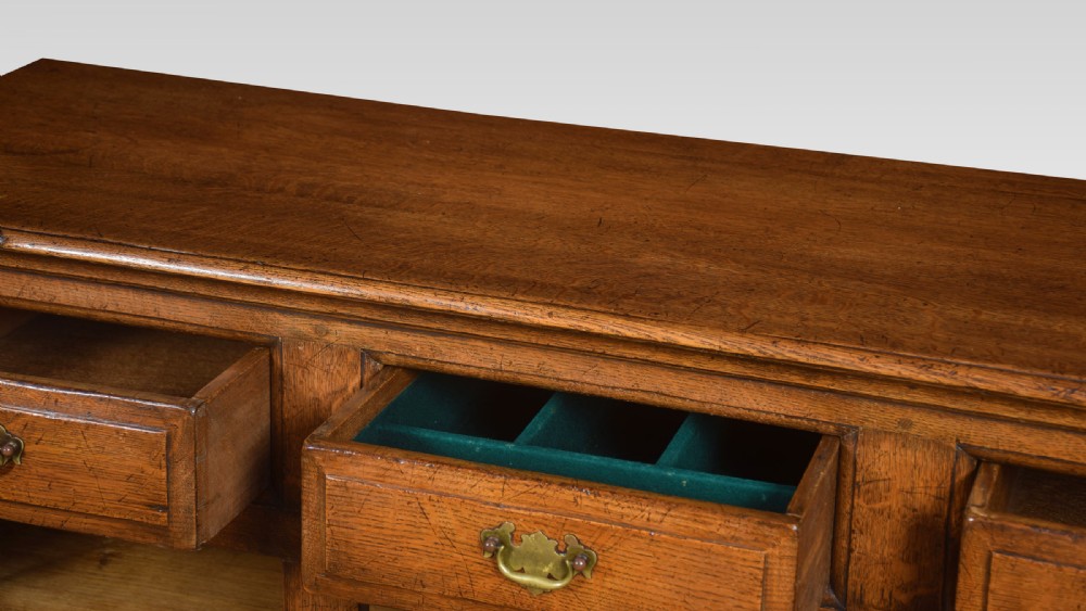Three drawer oak dresser base View VII