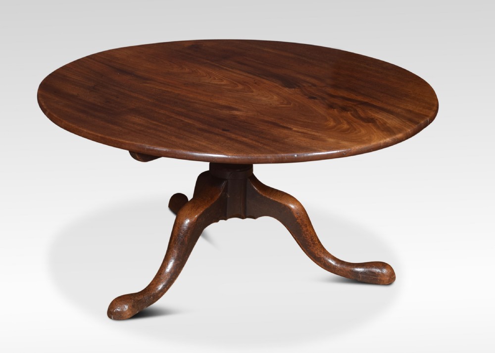 George III mahogany tripod coffee table View IV